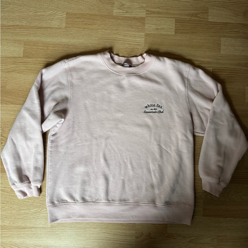 White Fox light pink sweatshirt